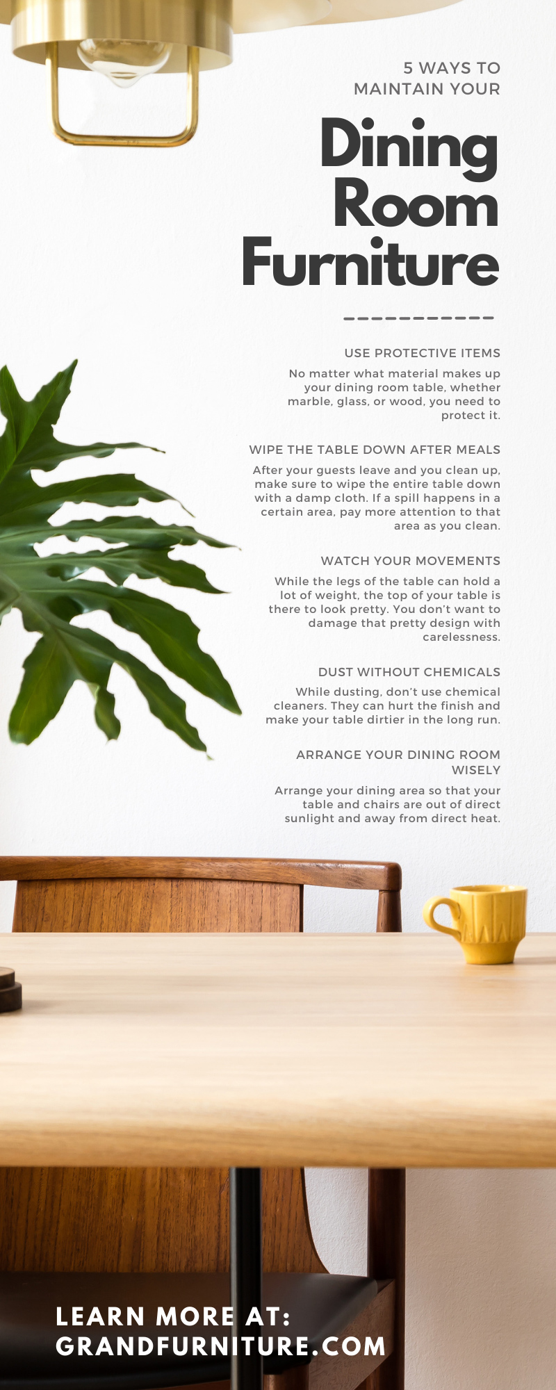 How to clean your dining table